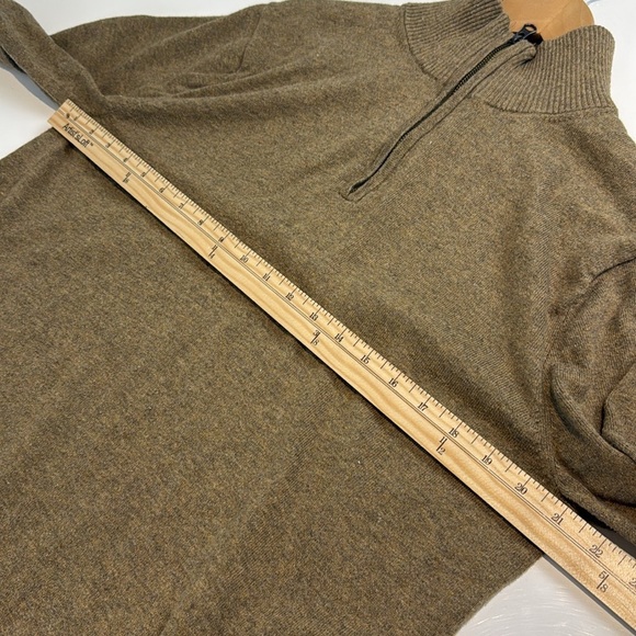 J. Crew 1/4 Zip Sweater Brown Size Large - Picture 4 of 6